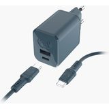 Fresh 'n Rebel - USB + USB-C Mini Charger 45W PD + USB-C - Dusky Blue - Artikelnummer: 8720249804369