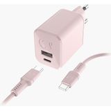 Fresh 'n Rebel - USB + USB-C Mini Charger 45W PD + USB-C - Smokey Pink - Artikelnummer: 8720249804345