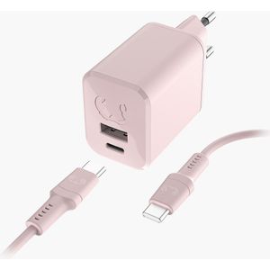 Fresh 'n Rebel - USB + USB-C Mini Charger 45W PD + USB-C - Smokey Pink - Artikelnummer: 8720249804345