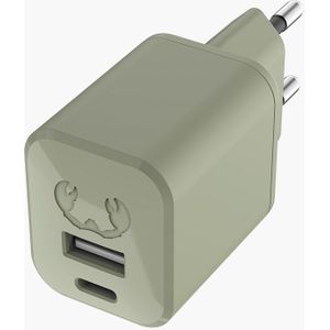 Fresh 'n Rebel - USB + USB-C Mini Charger 30W PD - Dried Green - Artikelnummer: 8720249804161