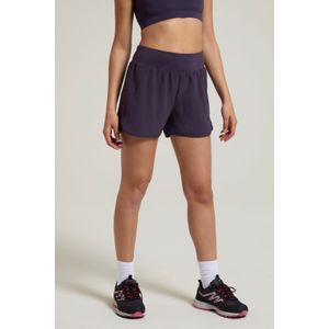 Double Layer Damen Lauf-Shorts - Dunkel Lila
