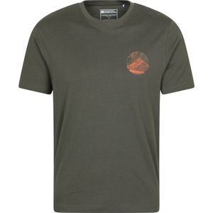 Mountain Grid Herren Grafik T-Shirt - Khaki