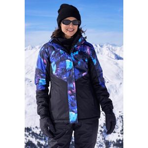 Dawn II Gemusterte Damen-Skijacke - Blau