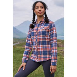 Willow Aufgerautes Damen-Flanellhemd - Marineblau