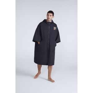 Misty Fleece-Gefütterter Herren Surf-Poncho - Schwarz
