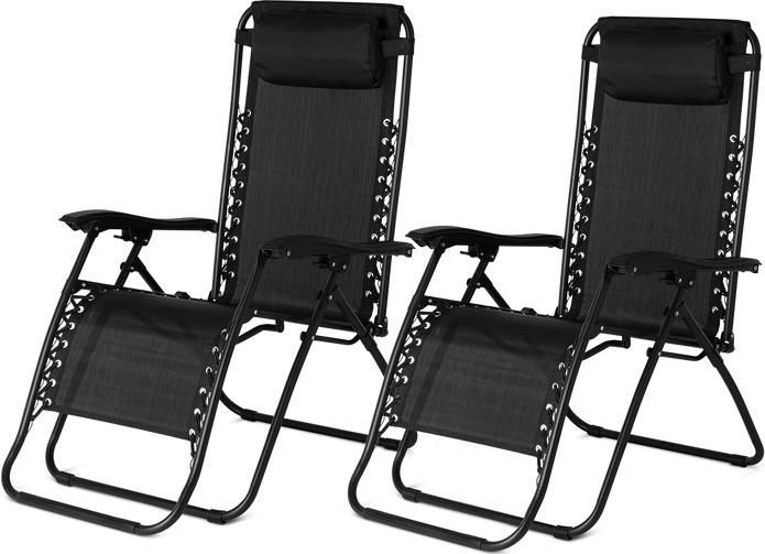 909 Outdoor - Ligstoelen Set van 2 - Verstelbare Rug- en Voetleuning - Staal - Inklapbaar
