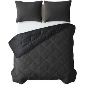 Lazy all-in-one dekbed Teddy fur - antraciet