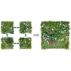 Luxe kunsthagen met bloemen