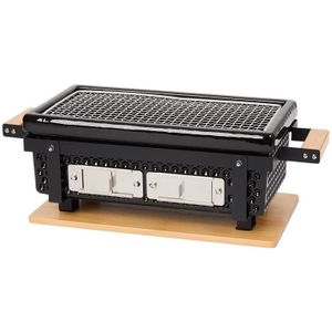 Keramische tafelbarbecue - zwart