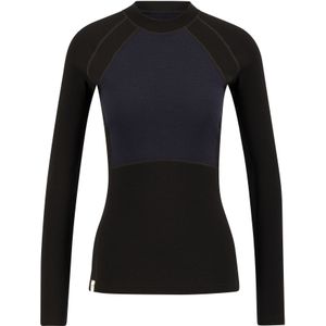 Ulvang Peak Map Crew, thermoshirt, dame, zwart/donkerblauw