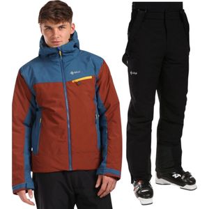 Kilpi Flip/Mimas, ski set, heren, donkerrood/zwart