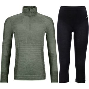 Ortovox 230 Competition 1/2 zip / 3/4 pant, set, dame, grijs/zwart