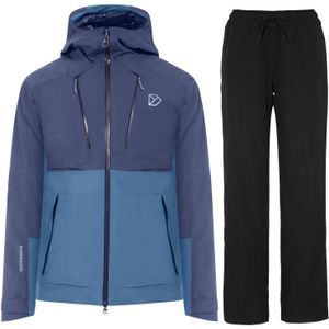 Didriksons Povel/Grit Regenpak voor Heren, Blauw/Black