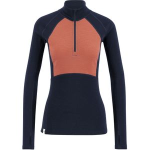 Ulvang Peak Map Half Zip, thermoshirt, dame, donkerblauw/roze
