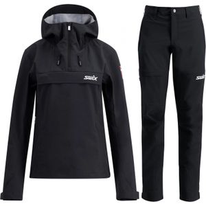 Swix Fjell shell broek/anorakset, dames, zwart
