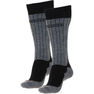 Accezzi Merino 80 ski sokken, 2 paar, zwart