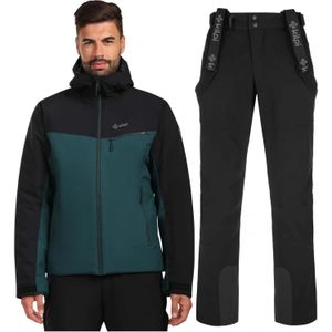 Kilpi Rhea/Flip skiset, heren, zwart/groen