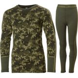 Helly Hansen - JR Graphic Lifa Merino - Set - Groen - Merino Wol - Polypropyleen