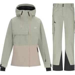 2117 of Sweden Krasse ski jas/ski broek set, dames, licht groen