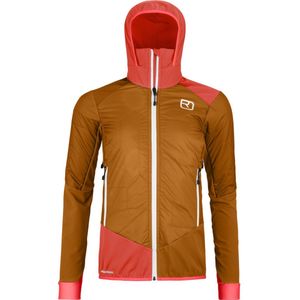 Ortovox Swisswool Col Becchei Hybrid, softshell jas, dame, orange