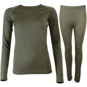 Helios Merino One ski-ondergoedset, dames, groen