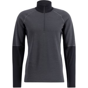 Lundhags Prime Merino Half Zip, tussenlaag, heren, grijs/zwart