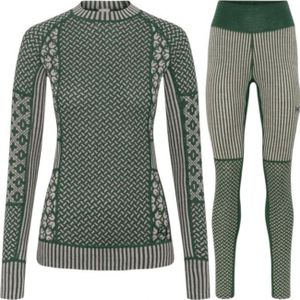 Kari Traa Smekker ski ondergoed set, dames, donkergroen