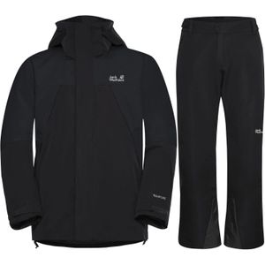 Jack Wolfskin Flowline 2L Ins ski-jack/skibroek, heren, zwart