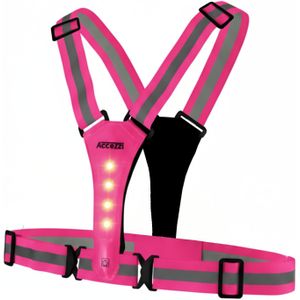 Accezzi LED reflectievest, pink