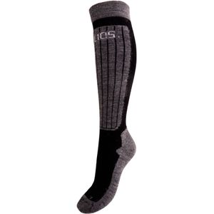 Helios Merino One 60, skisokken, zwart