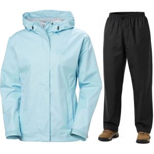 Helly Hansen Seven J/HH Rain, regenpak, dames, lichtblauw/zwart
