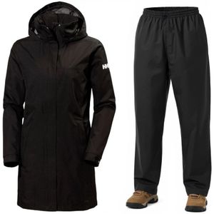 Helly Hansen Aden Long/HH Rain, regenpak, dames, zwart