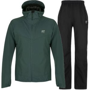 2117 of Sweden Jacks regenpak, heren, donkergroen/zwart