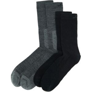 Lundhags Merino Trekking Sock Combo Mid, wandelsokken, unisex, grijs/zwart