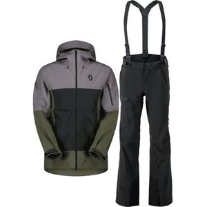 Scott Explorair 3L shell jas / shell broek set, heren, grijs/zwart