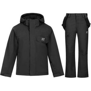 2117 of Sweden Misan ski jas/skibroek set, junior, zwart