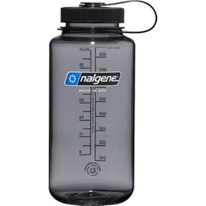 Nalgene wide mouth sustain, drinkfles, 1000 ml, grijs/zwart