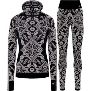 Kari Traa Saga Hood/Saga ski ondergoed set, dames, zwart
