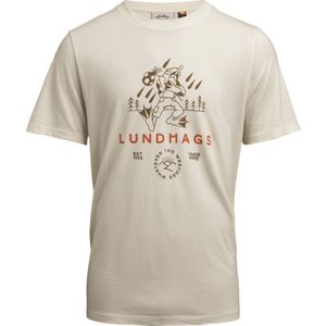 Lundhags Järpen Printed T-shirt, t-shirt, heren, wit