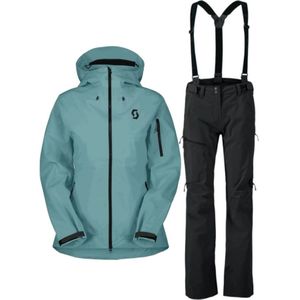 Scott Explorair 3L shell jas / shell broek set, dames, lichtblauw/zwart
