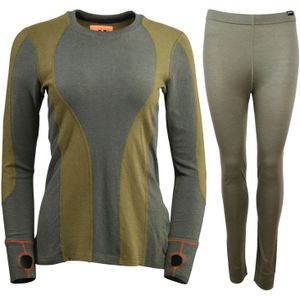 Aeonian de TARA/Helios Merino One ski ondergoed set, dames, groen