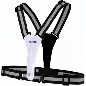 Accezzi - LED Reflectievest - Grijs - Verstelbare Pasvorm - Geschikt voor Sport