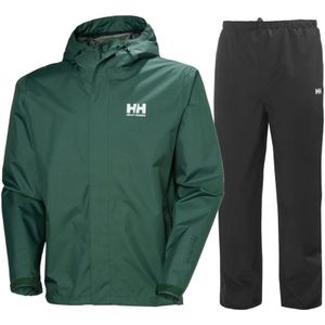 Helly Hansen Seven J regenpak, heren, donkergroen/zwart