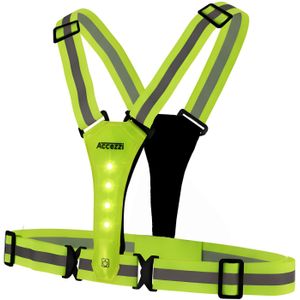 Accezzi LED reflectievest, groen