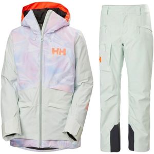 Helly Hansen Powchaser 2.0/Powderqueen, skiset, dames, lichtgroen/lichtpaars