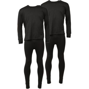 Helios Essential, skiondergoed, meneer, zwart, 2 sets