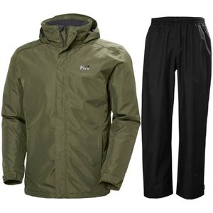 Helly Hansen Dubliner/HH Rain regenpak, heren, groen/zwart