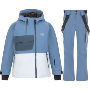2117 of Sweden Kidden ski jas/skibroek set, junior, blauw