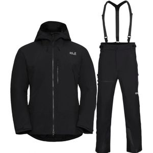 Jack Wolfskin Flowline Pro 2L Ins ski-jack/skibroek, heren, zwart