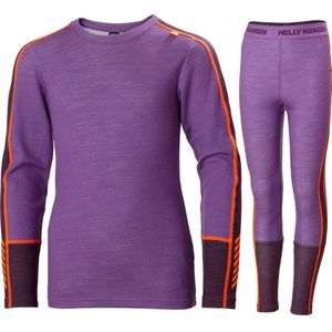 Helly Hansen - JR Lifa Merino Midweight - Set - Paars - 57% Merino Wol